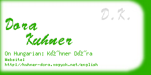 dora kuhner business card